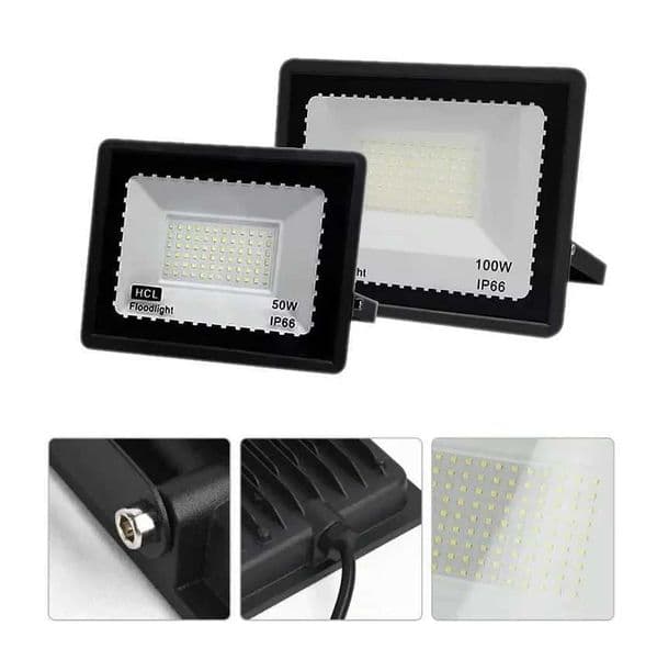 50W LED floodlight outdoor lighting 220V LED floodlight waterproof IP65 reflector project LED external focusing spotlight X250312