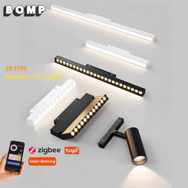 20 Type Smart Magnetic Track Light Tuya Zigbee DC48V LED Downlight Spot Flood Grille Lamps Mordern Home Living Room Black White Z250312