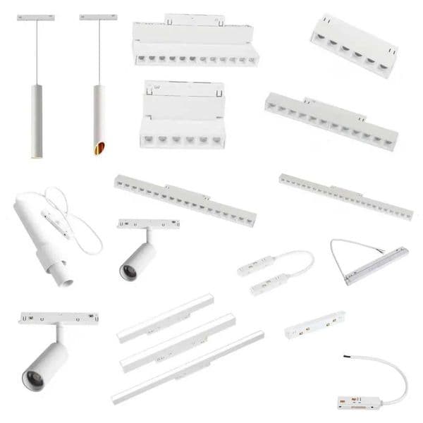 Modern White Magnetic Track Light DC48V Tuya Mi-Home Smart Lighting System Embedded Magnetic Track Led Spotlight Indoor Lighting Z250312