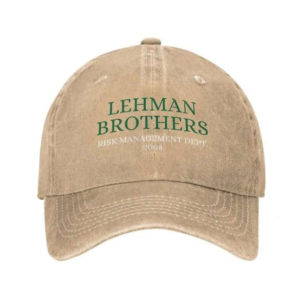 Vintage Lehman Brothers Risk Management Department 2008 Baseball Caps Unisex Style Distressed Washed Dad Outdoor Hat Cap