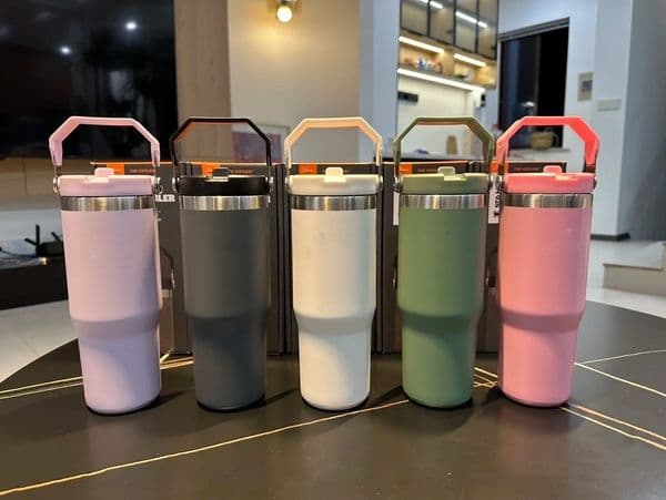 STOCK US Warehouse Bottles 30Oz 20Oz Cups Heat Preservation Stainless Steel Outdoor Large Capacity Tumblers Reusable Leakproof Flip Cup Water Bottle Mugs Free S