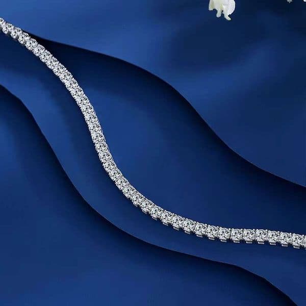 Wholesale Price Real Moissanite Necklace Sterg Sier 2 3 4 5mm Tennis Chain for Men Women
