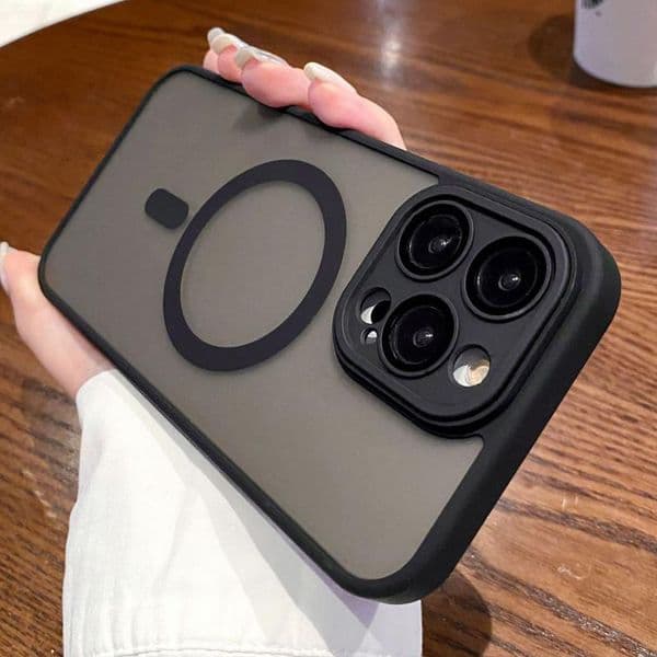 Magnetic For Magsafe Wireless Charging Case With Camera Lens Protection Cover Luxury Matte Translucent Armor Shockproof Case For iPhone 16e 16 15 14 13 12 11 Pro Max