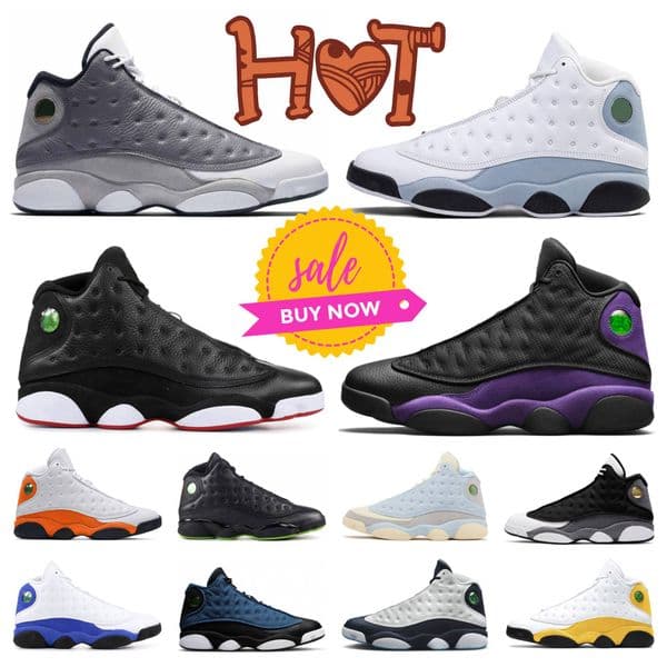 2025 Designer 13s Mens Basketball Shoes J13 Playoffs Black Cat Hyper Royal Court Purple French Brave Blue White Lucky Green Wolf Grey Bred Chicago He Got Game Sneakers