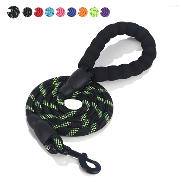 Reflective Nylon Round Rope Dog Leash Large Braided Explosion-proof Walking