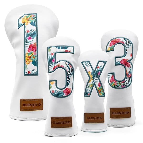 Golf Head Cover Summer Fashion High Quality Driving Wooden White Leather Course Hybrid Wo 250314