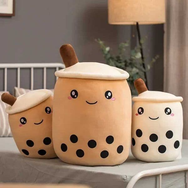 Bubble tea plush toys filled with food milk tea soft dolls Boba fruit tea cups pillows cushions childrens toys birthday gifts sofa suppliesXJ250314