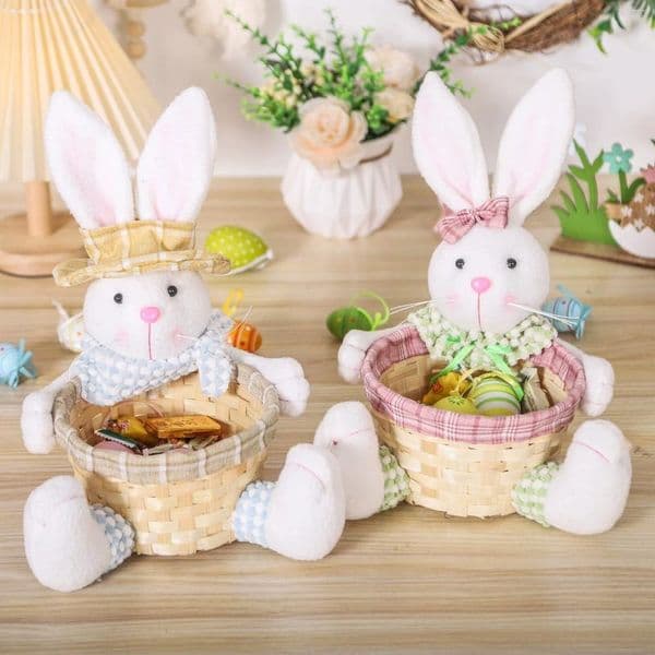 Decorative Figurines Fancy Easter Decorations Ornaments Home Decor Pendants Showcase Props Sweet Basket Gift