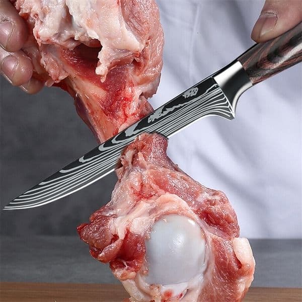 Professional Kitchen Boning Knife Stainless Steel Meat Cleaver Fruit Vegetables Fish Bone Chef Knife Cooking Tool 6inch 250226