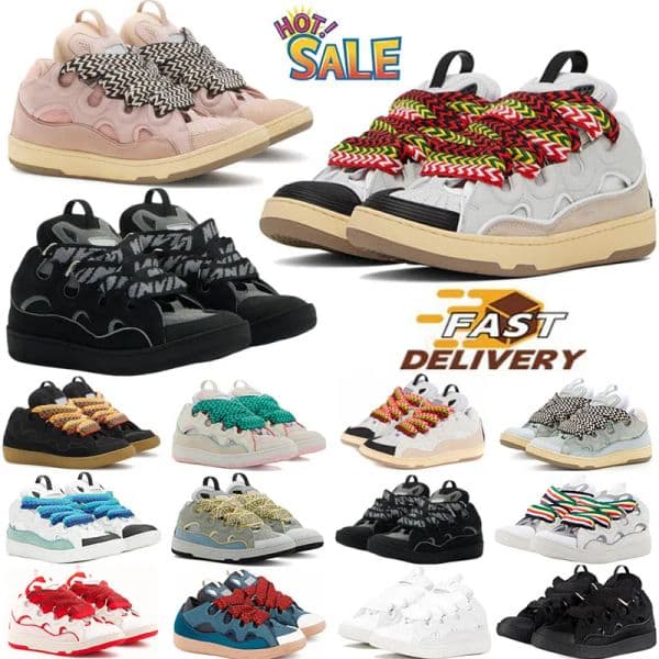Designer casual sneakers luxury brand shoes mesh woven lace-up men's and women's platform shoes pink genuine leather calfskin couple running shoes size 35-46