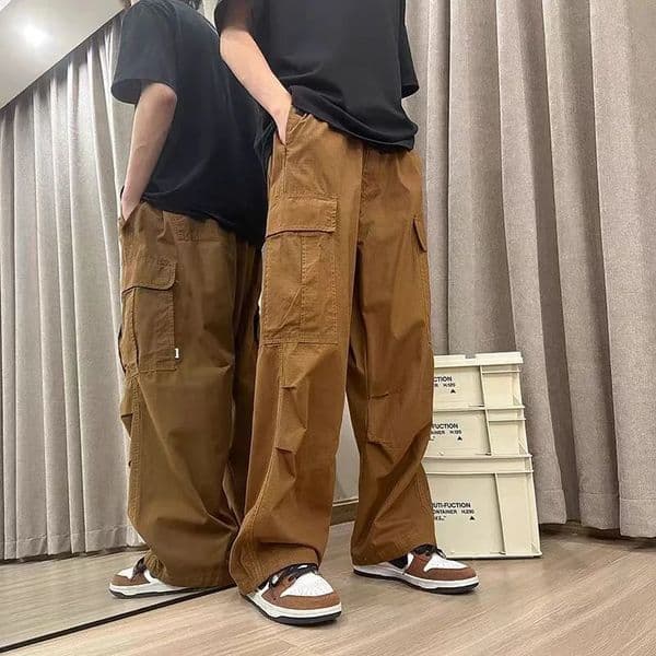 Cargo Pants Baggy Man Mens Trousers Sport Big Size Clothing Clothes Gym Sweatpants Y2k Joggers Casual 250314
