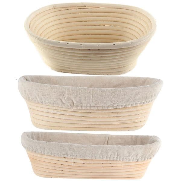 Bread Proofing Proving Wicker Rattan Basket Bread Fermentation Liner Baskets Dough Rising Long Banneton Brotform Baking Supplies 250317