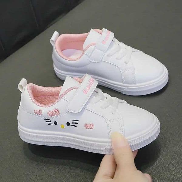 New Four Seasons Board Boys Sports Running Girls Fashion Leather Flat Childrens Soft soled Casual Shoes W250407 XJ260205