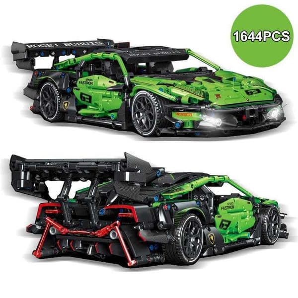 2024 New Technology Lamborghini Racing Building Block Model Assembly Urban Sports Vehicle Block Toys Adult and Childrens Gifts W250318