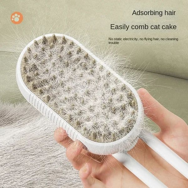 3in1 dog and cat electric brush cleaning steam spray massage comb retractable handle pet beauty hair removal 250318