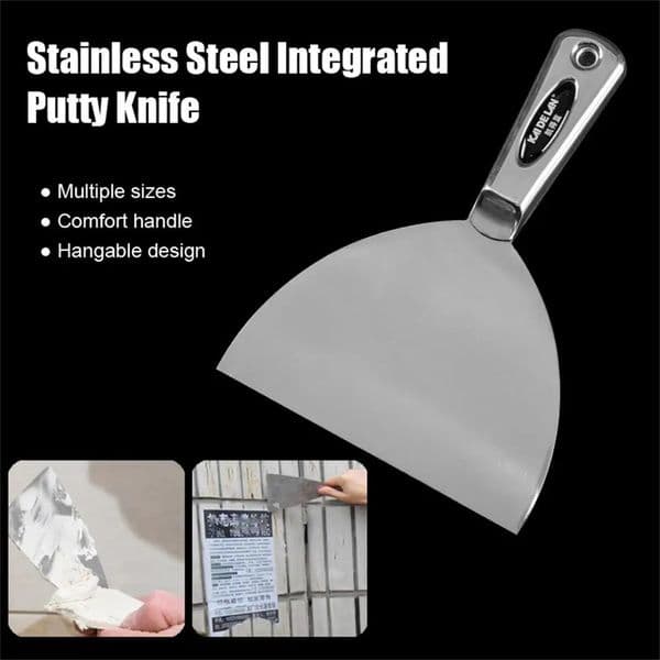Stainless Steel Putty Knife Drywall Skimming Blade Smoothing Painting Finishing Filling Spatula Plastering Construction Tools 250318