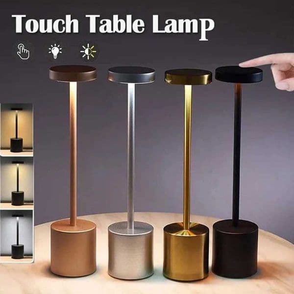New Arrival Classic desk lamp USB charging night light stepless dimming touch desk lamp 3-color bedside lamp hotel bar decoration Z250319