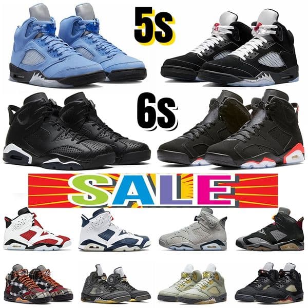 6s Unc Basketball Shoes 6 5s Carmine Yellow Ochre Aqua Toro Bravo Reverse Oreo Black Infrared Outdoor Sports Mens Trainers 40-47