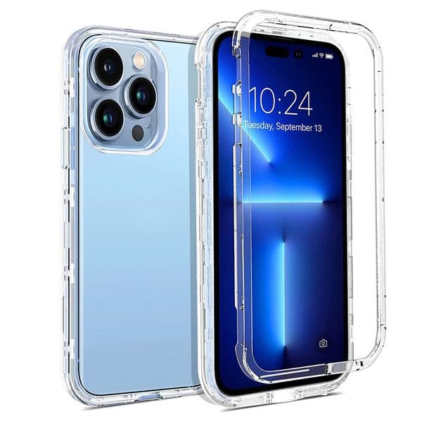 For Iphone 16 14 13 12 11 15 Pro Max Case Clear Cell Phone Cases Heavy Duty Protection Cover Compatible with Samsung S21 S20 Plus Ultra