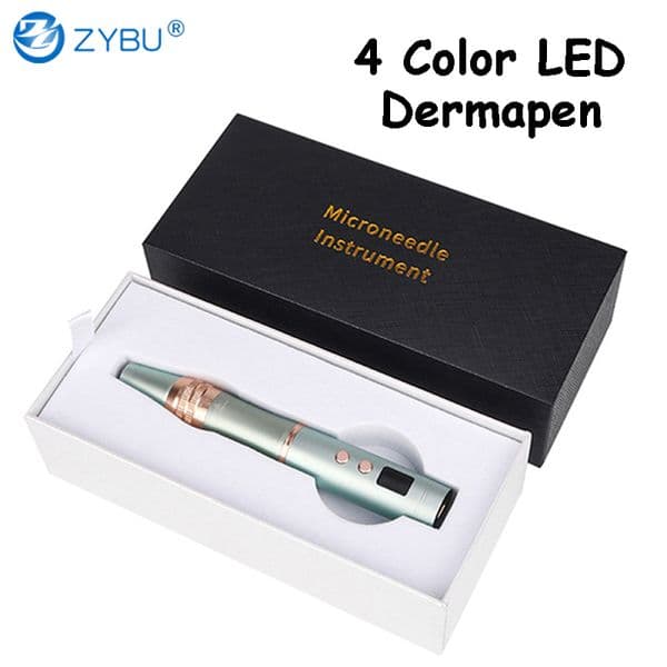 Wireless Dermapen Electric Derma pen Professional Microneedling Pen Screw Mesotherapy Auto Micro Needles Skin Care Tools With 4 Colors LED Light Photon Therapy