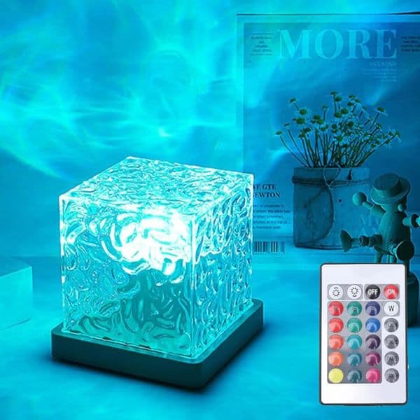 Ocean Wave Projector Light 16 Colors Midnight Aura Glow Lamp Home Office Bar Restaurant Underwater 250318