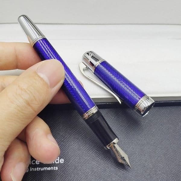 high quality Great writer Jules Verne Black / Blue / red Roller ball pen / Roller ball / Fountain pen office stationery business Writing ink pens gift