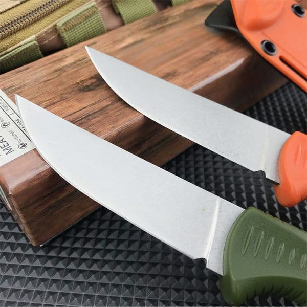 Newest 15505 Hunt Meatcrafter Fixed Blade Knife D Trailing Point Blade Olive Nylon folding knife Fiber Handles Wifh Sheath Outdoor Tactical Camping Defense Kniv