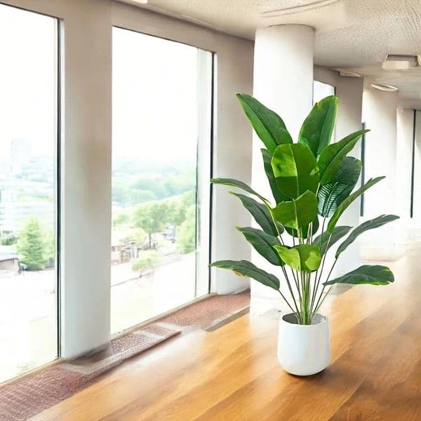 Designer Decorative Artificial Banana Leaf Tree - Realistic gift set Green Plant For Living Room Bedroom Floor Decoration, No Pot Decoration
