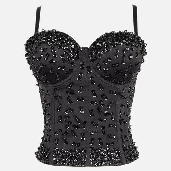 Fashion y2k Tank Top Women Shaper Blusa Stage Push Up Bra Ladies Crop Tops Sexy Halter Shirt Woman Clothes Bralette Corset Camis 250319