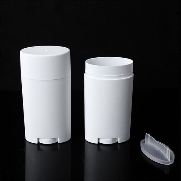 2.5oz 75ml Deodorant Container Empty Plastic White Twist Up Refillable Tubes for DIY Deodorant Stick Lipbalm Cosmetic