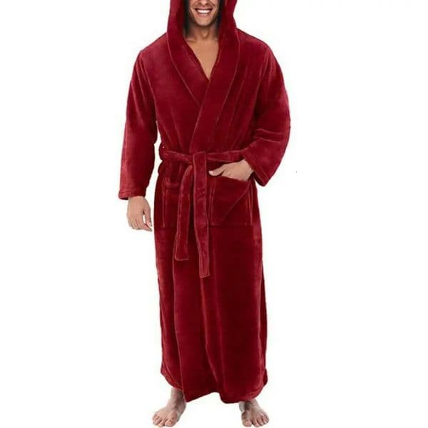 Pajamas Soft and loose bathroom gowns thick and warm mens coral fleece robes in winter bathrobes long evening gowns 250320