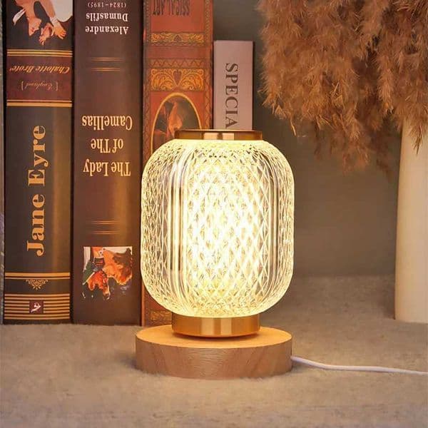 Crystal LED Table Lamp Stepless Dimming USB Charging Touch Switch Remote Control Bedside Light Living Room Decoration Desk Lamp Z250320