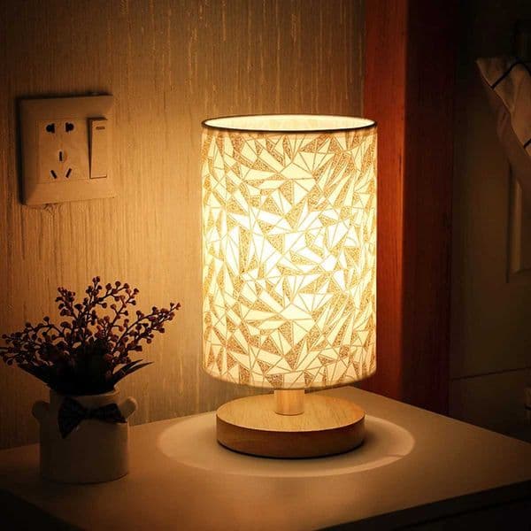 Linen desk lamp with touch LED linen night light equipped with warm white linen night light suitable for bedrooms and living rooms Z250320