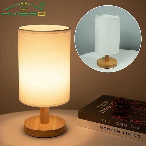 Hessian Solid Wood Decorative Lamp 5V Remote Control Usb Table Desk Bedroom Bedside Study Home Stay LED Night Light Energy Saving Z250320