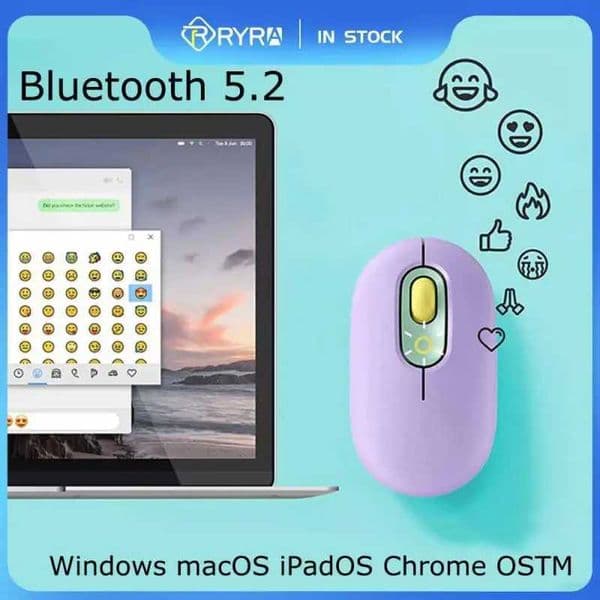 RYRA portable 5.2 wireless mouse optical mouse with USB receiver 4-button mouse suitable for PC laptop accessories Z250320