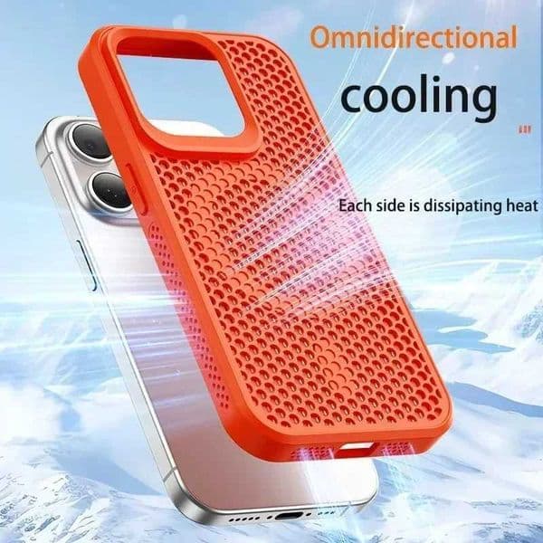 New Arrival Cooling Heat Dissipation Phone Case For iPhone 16 15 14 13 12 11 Pro Max Plus Breathable Hard Back Magnetic Cover T250321