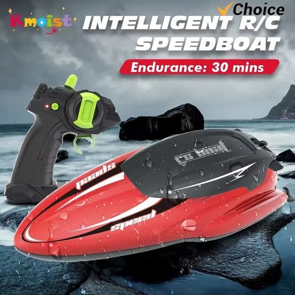 Cross-Border 2.4G High-Speed Remote Control Boat Water Toy Speedboat Charging Dual-Power Racing Model Boat Toys for Boy Gif 250320