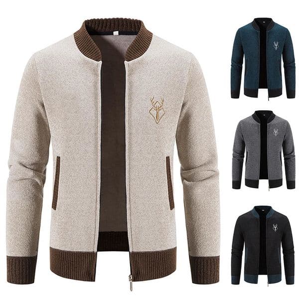 Autumn and Winter Knitted Sweater Jacket Mens Korean Baseball Jumping Cold Sweater Street Clothing Y2K Sweater Mens Trench Coat 250320