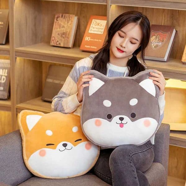 40cm Shiba Inu soft cushion pillow seat soft cushion sofa decoration soft cushion filled with animal white cat comfortable pillow birthday giftXJ250321