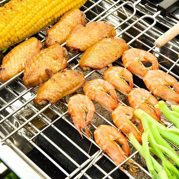 1Pc Stainless Steel Barbecue Wire Mesh Multi-Purpose BBQ Grid Cooking Baking Rack Barbecue Grill for Outdoor Camping 250314