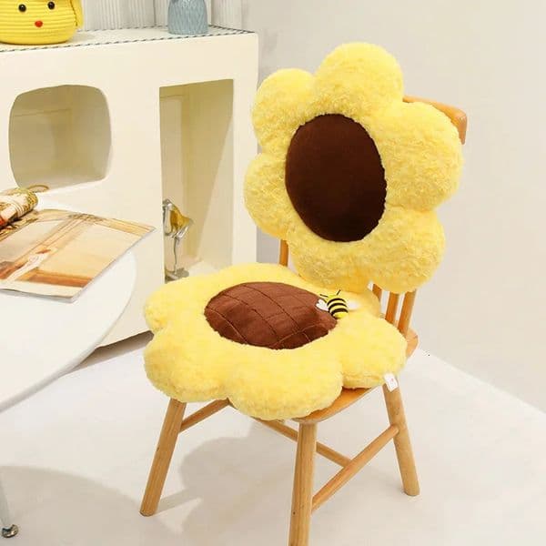Soft sunflowers with honeycomb cushions plant chair beautiful home decor toys girls room decorations childrens birth gifts 250319