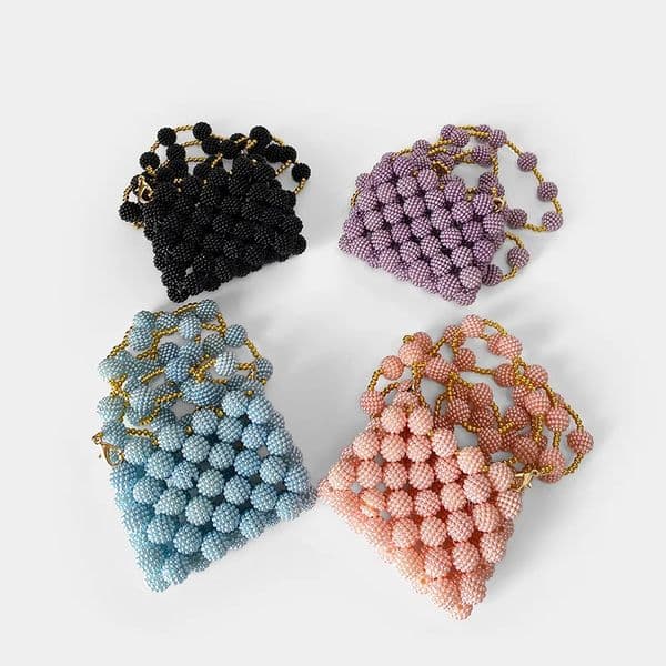 Mini bag womens handbag handmade bead bag dinner bag cross body bag Yangmei pearl bag 250321BJ