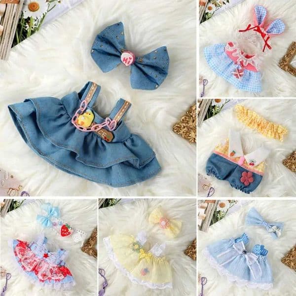 20cm cotton doll clothing with accessories plush doll dress EXO idol doll accessories Z250322
