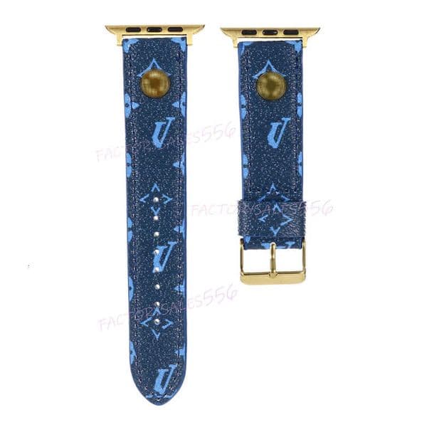 Luxury designer watch band for applewatch 45mm 42mm 38mm 40mm 44mm 49mm Apple Watch Leather Strap Bracelet L Flower for iwatch applewatch series 10 9 8 7 6 5 4 SE 4950