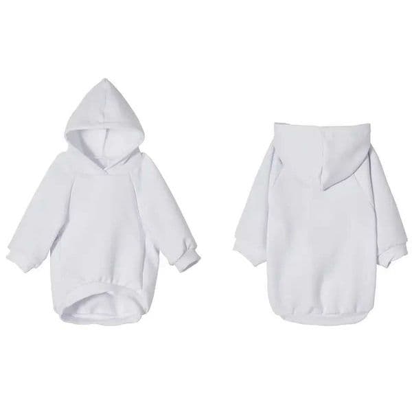 Personalized Sublimation Blank Polyester White Dog Cat Clothing Pet Hoodie Chihuahua Yorkshire Sweat Shirt For CustomXJ241212