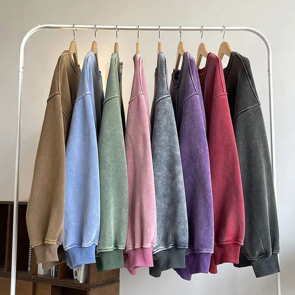 Autumn Round Neck Washed Mens Hoodie Sweatshirt Couple Long Sleeve Loose Europe and America Street Boy Pullover Sweater 250322