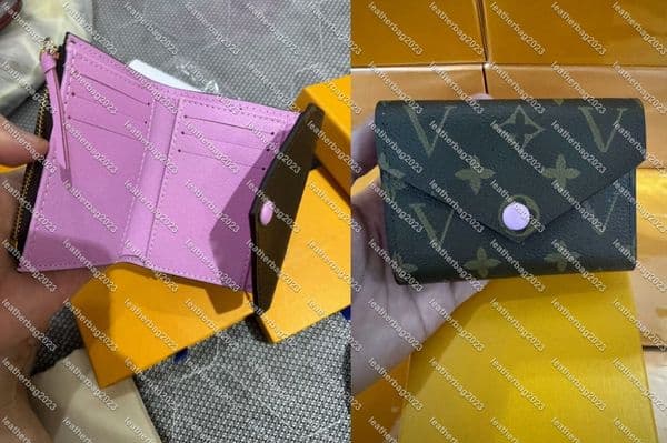 High quality Luxurys Designer wallets Wholesale Lady Multicolor Coin Purse short Wallet Colourful Cards Holders Original Box Women Classic with box Bag