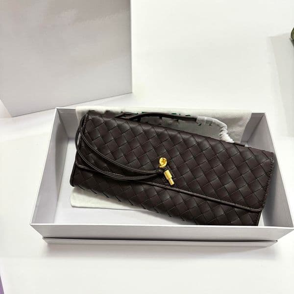 Designer Weaving Evening Bags Andiamo Clutch Bag goods quality Shoulder Knitting Leather Tote Women Fashion Luxury purse Bottelies handbag hjkgh