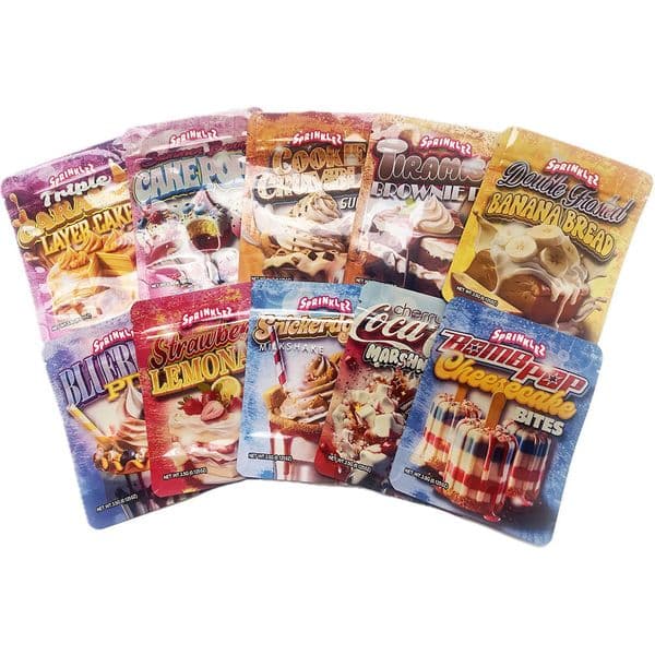 wholesale New Cake Mylar Bags 3.5g Smell Proof Pouch Soft Touch Cartoon Empty Zip Lock 3.5 Plastic Snack Cand Package Pouches Storage Packagng case