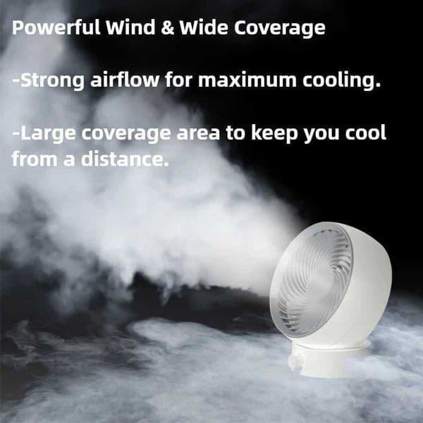 180 smooth speed control air circulation fan wide-angle cooling radiation grille design quiet operation suitable for indoor use in home offices Z250324